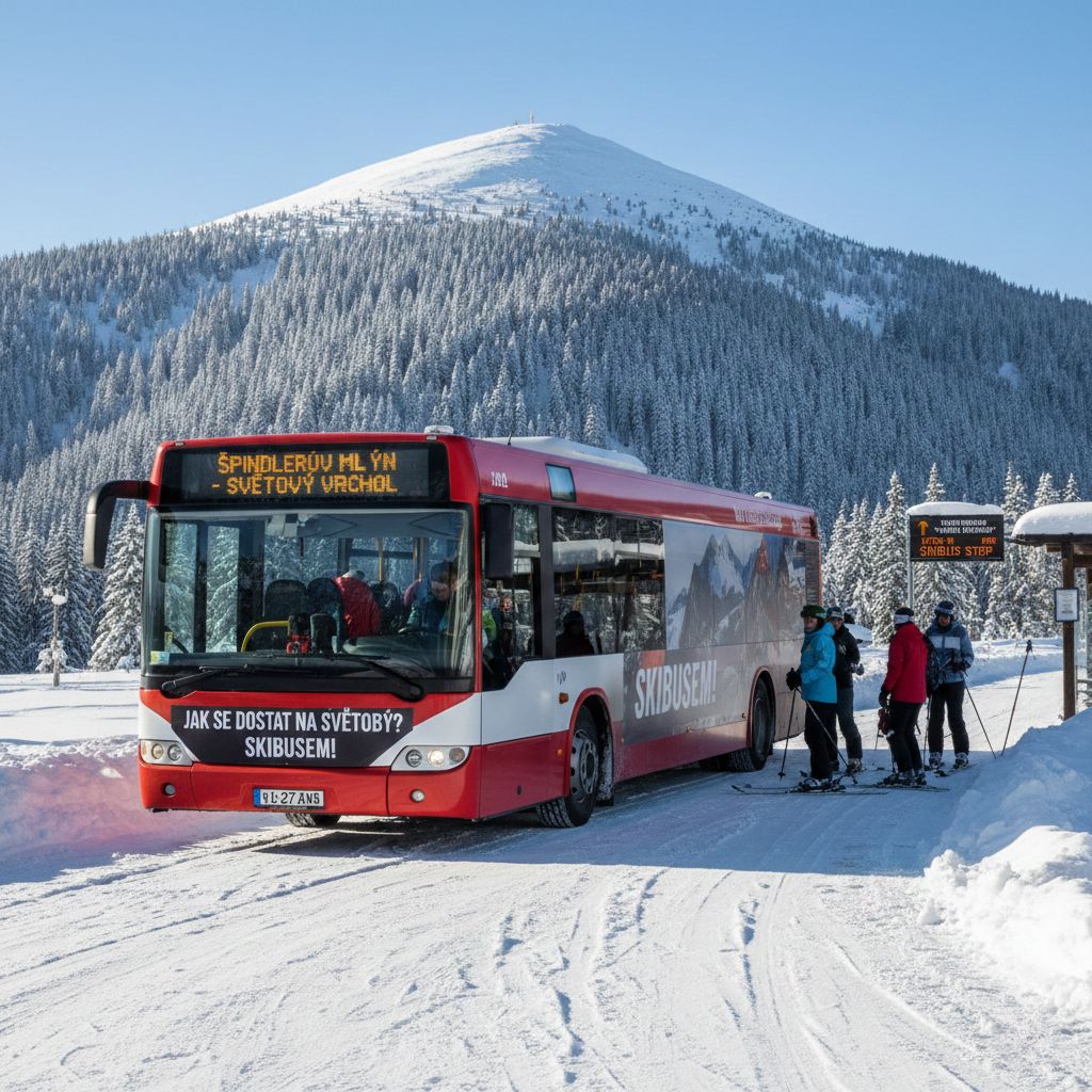 Jak se dostat na Světový vrchol ve Špindlerově Mlýně skibusem?