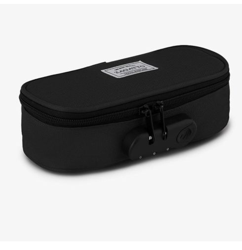 Piórnik szkolny jednokomorowy czarny Hokusai