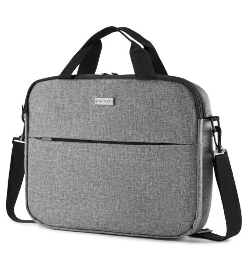 Dvoukomorová brašna na notebook 15,6" v měsíčně šedé barvě
