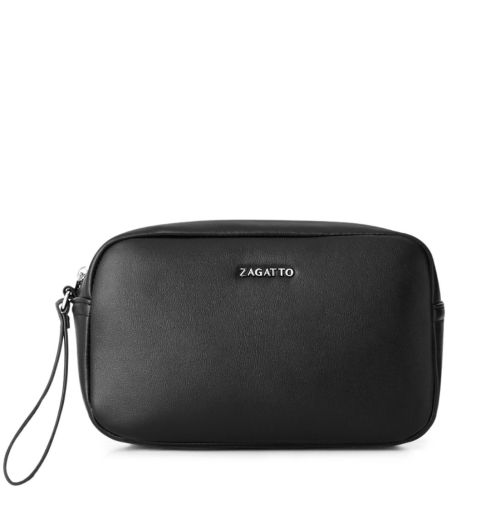 Kosmetická taštička z ekokůže, pánská/dámská, do příručního zavazadla Obsidián