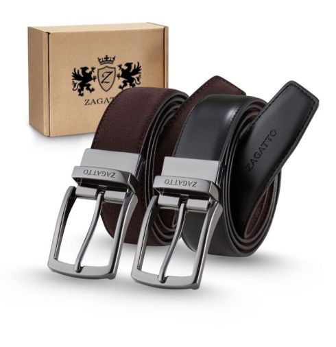 Pánský oboustranný kožený pásek ZG1055