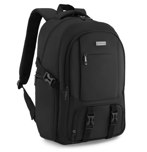 Černý vícekomorový batoh s kapsou na boty