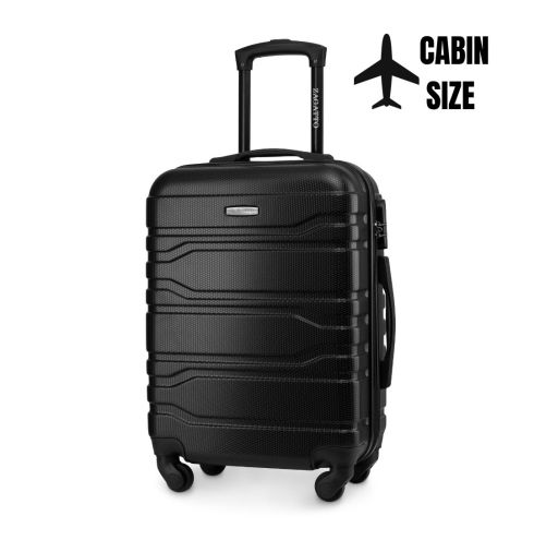 Černý kabinový kufr 55x40x20 příruční zavazadlo Lanzarote