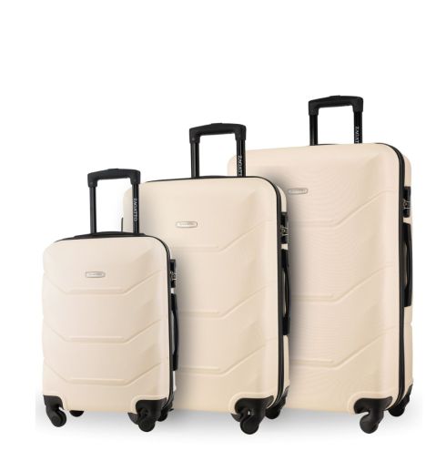 Sada 3 cestovních kufrů: malý, střední, velký, pískový, Koloseum