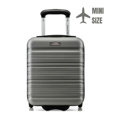 Malý kufr na kolečkách 40x30x20 kabina stříbrošedá Manhattan