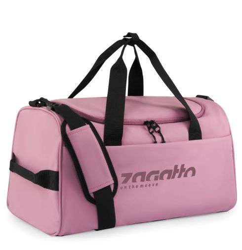 Dámská růžová sportovní taška z ekokůže s motivem lva