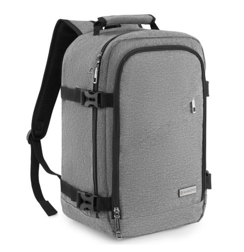 Ergonomický batoh 40x20x25, šedý, příruční zavazadlo Curych