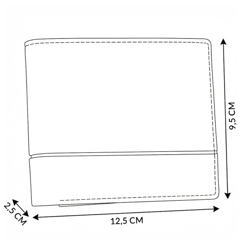 Pánská horizontální peněženka z pravé kůže s RFID Secure Dram