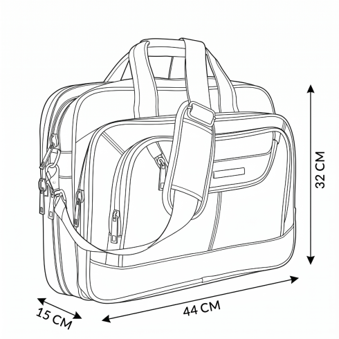 Brašna na notebook a dokumenty Pulsar 15,6", černá