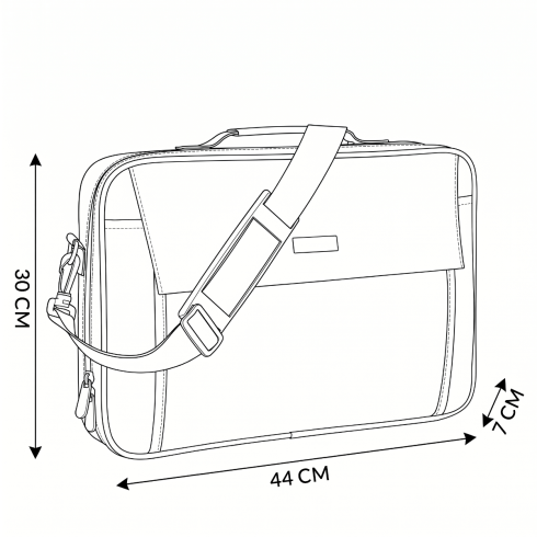 Brašna na notebook 17,3", černá, vyztužená ZG786