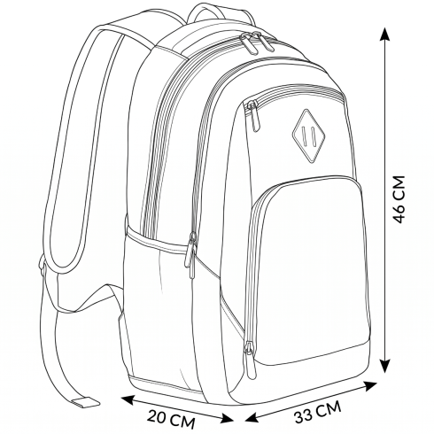 Černý pánský batoh s prostorem na notebook 30L ZG795