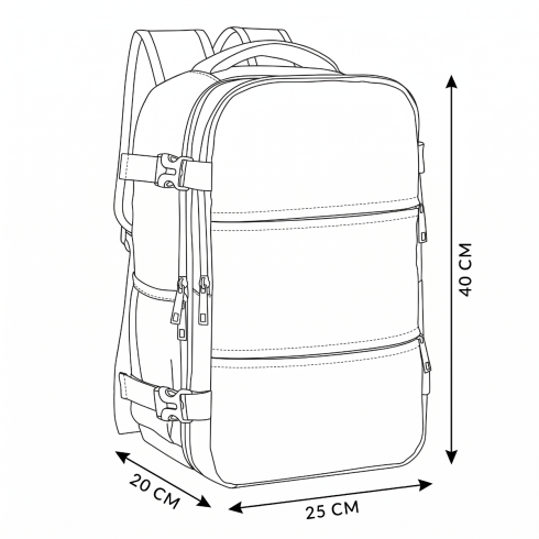 Ergonomický batoh 40x20x25 praktický Salem