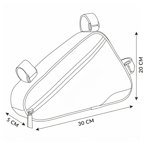 Torba rowerowa pod ramę czarna Sprint