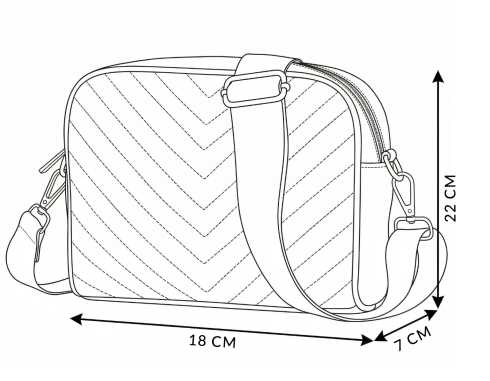 Malá černá crossbody kabelka z ekokůže Nocturne