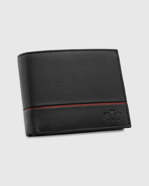 Černá pánská horizontální peněženka z přírodní lícové kůže s ochranou RFID Secure, Zagatto