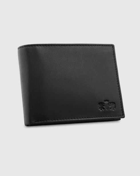 Černá pánská horizontální kožená peněženka s ochranou RFID Secure, přírodní lícová kůže, Zagatto