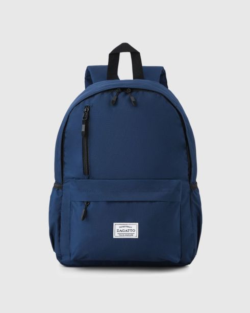Námořnická modrá batoh s prostorem na notebook 16 palců, polyester, Zagatto