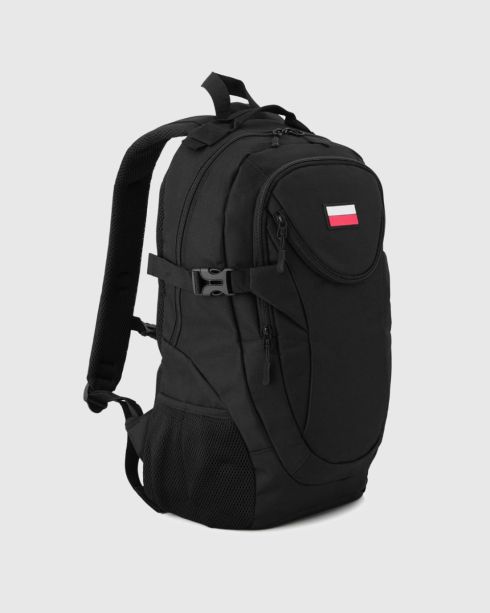 Černý taktický turistický batoh s prostorem pro notebook, polyester a nylon, Zagatto