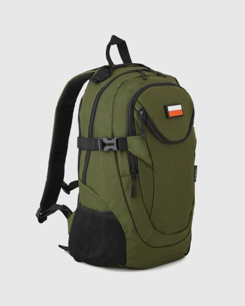 Zelený taktický batoh s prostorem pro notebook, polyester a nylon