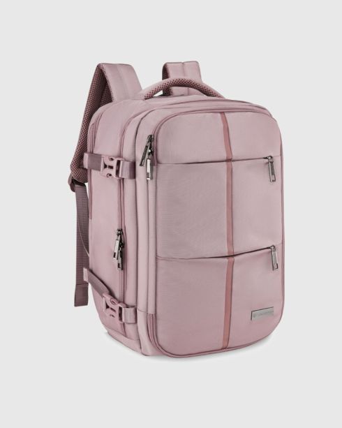 Růžový cestovní batoh do letadla 40×30×20, polyester a nylon, Zagatto – fotografie 2