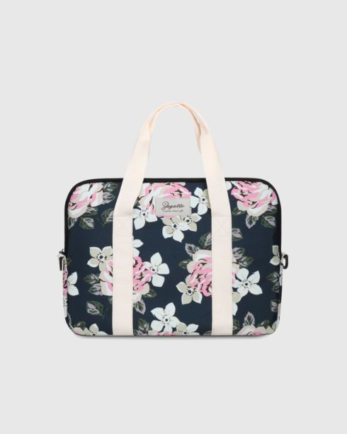 Elegantní vícebarevná květinová taška přes rameno na notebook 15,6 palce, polyester a nylon