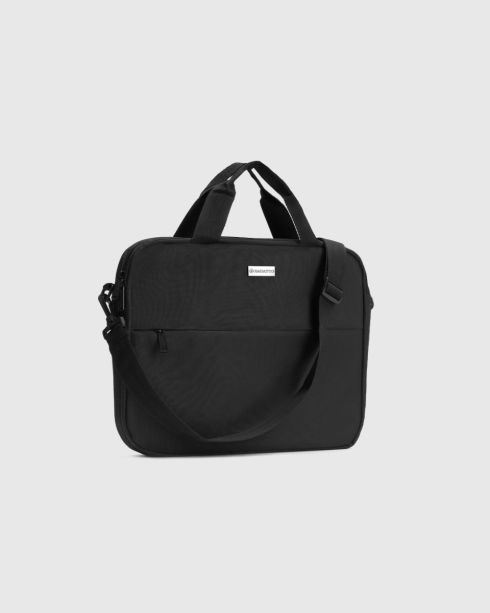 Černá brašna na notebook 15,6 palce se dvěma přihrádkami, nylon, Zagatto