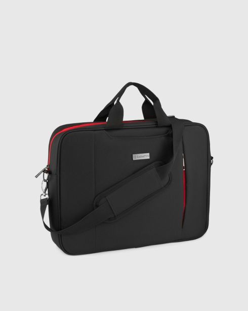 Černá vyztužená brašna na notebook 15,6 palce, polyester nylon, Zagatto