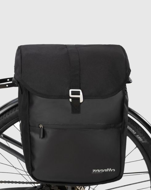 Černá boční brašna na kolo s reflexními prvky, polyester, nylon, Zagatto – fotografie 2