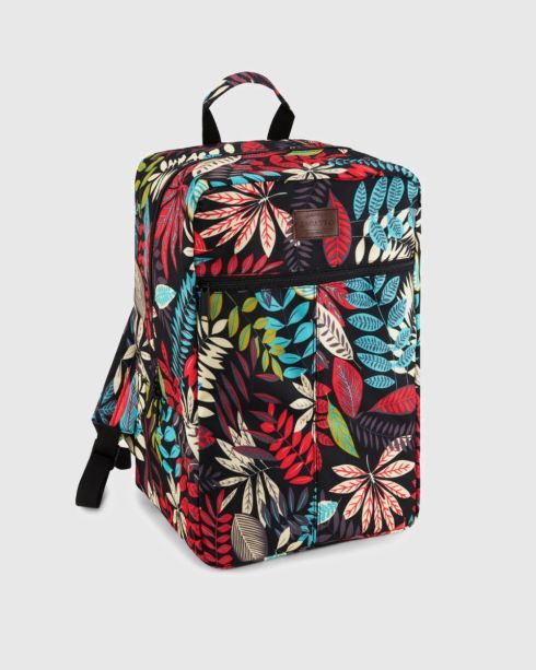 Vícebarevná květinová taška batoh 40x30x20, polyester, Zagatto – fotografie 2