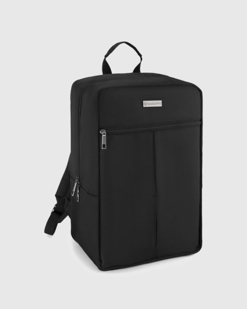 Černý batoh do letadla 40x30x20, polyester, Zagatto – fotografie 2