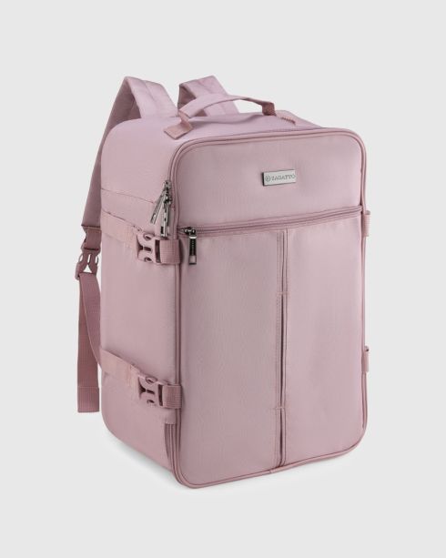 Růžový dámský batoh do letadla 40x30x20, polyester, Zagatto – fotografie 2
