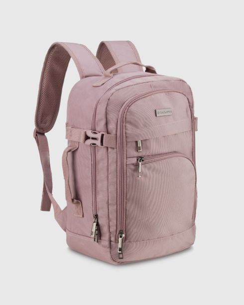 Růžový cestovní batoh 40x20x25, polyester, Zagatto