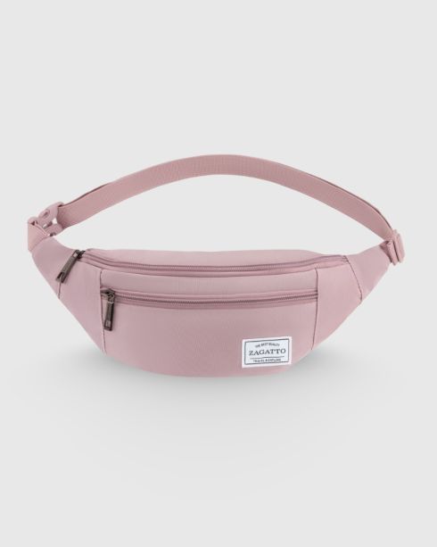 Růžová dámská ledvinka na pas, polyester a nylon, Zagatto
