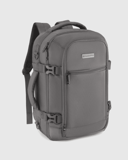 Šedý batoh příruční zavazadlo 40x25x20 cm, polyester a nylon, Zagatto