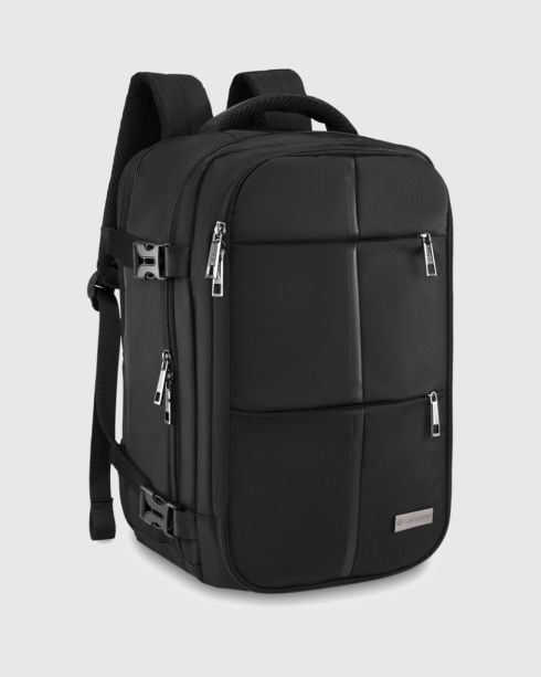 Černý městský batoh do letadla 40x25x20 cm, polyester a nylon, Zagatto