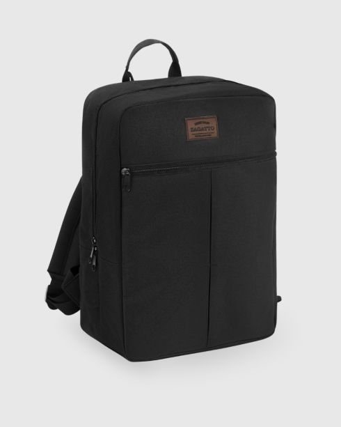 Černý cestovní batoh do letadla 40×30×20, polyester a nylon, Zagatto – fotografie 2
