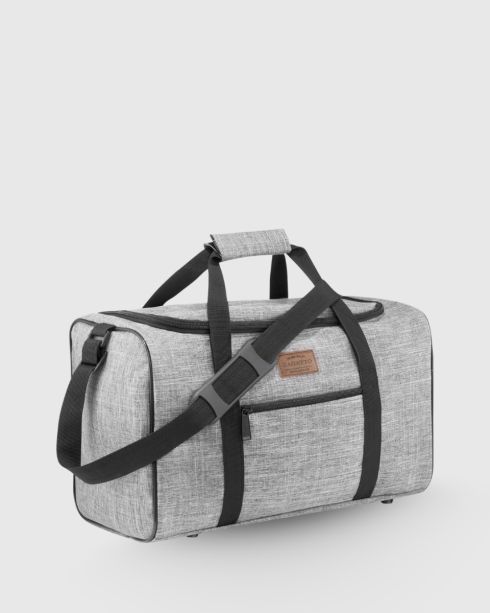 Šedá příruční letecká taška 40x20x25, polyester a nylon, Zagatto