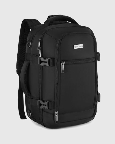 Černý kabinový batoh 40x25x20, polyester a nylon, Zagatto