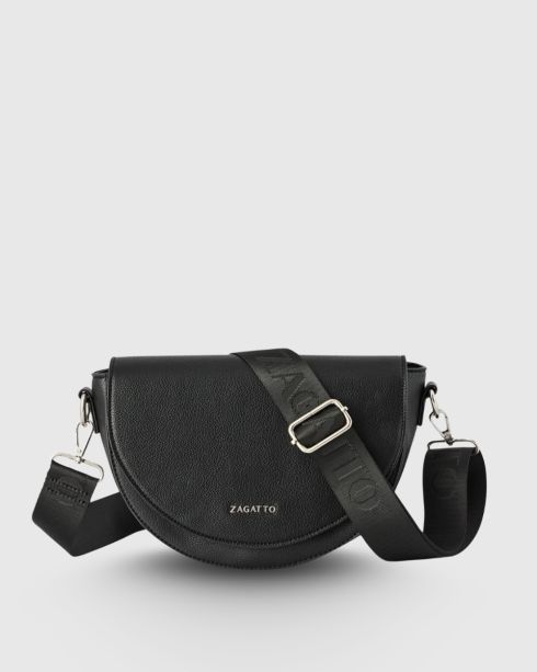 Černá crossbody kabelka z ekokůže, Zagatto