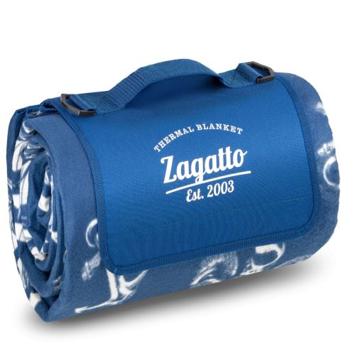 Modrý piknikový deka 200x200 cm s izolací, polyester, Zagatto