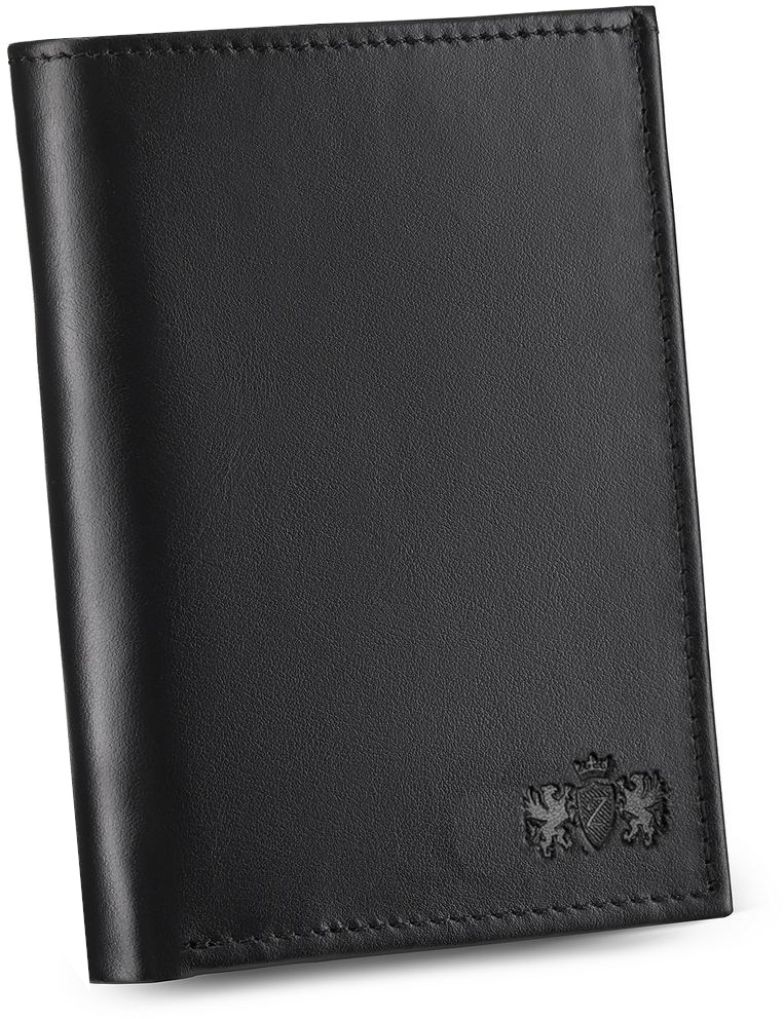 Černá pánská kožená peněženka slim RFID Secure, přírodní lícová kůže, Zagatto
