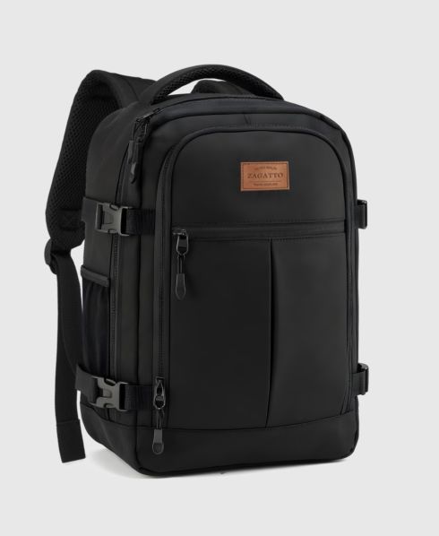 Černý turistický batoh do letadla 40×20×25 cm, polyester, nylon, Zagatto