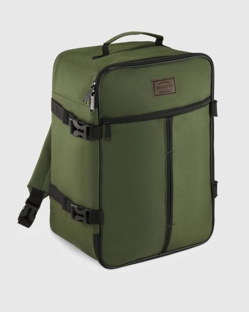 Zelený turistický kabinový batoh 40x30x20 cm, polyester a nylon, Zagatto – fotografie 2