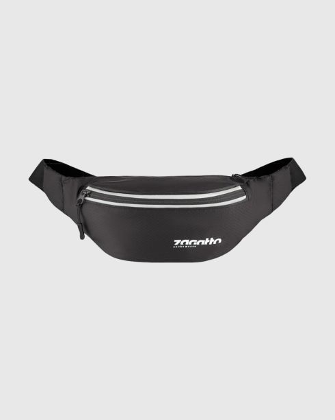 Černá sportovní ledvinka s reflexním prvkem, polyester, Zagatto – fotografie 2