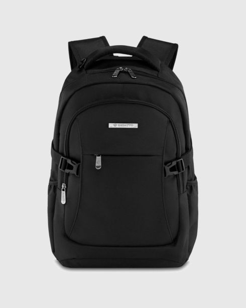 Černý batoh s prostorem pro notebook, polyester a nylon, Zagatto