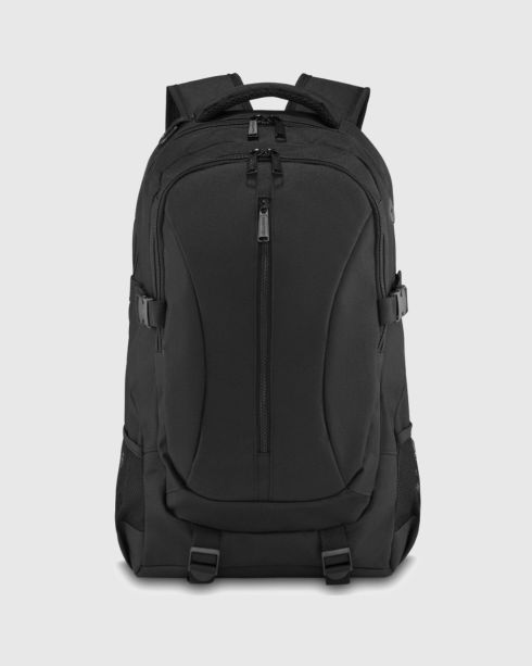 Černý batoh s prostorem pro notebook, polyester a nylon, Zagatto