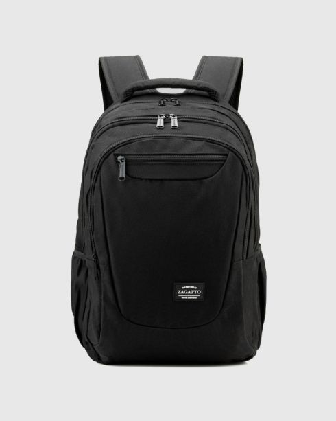 Černý batoh s prostorem pro notebook polyester nylon, Zagatto
