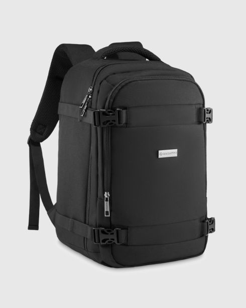 Šedý batoh do letadla 40x20x25, polyester a Codura, Zagatto