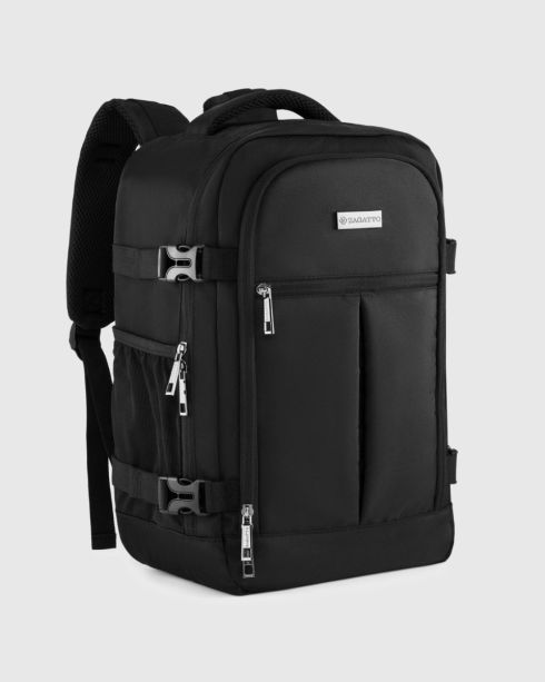 Černý praktický batoh 40x20x25, polyester, nylon, Zagatto