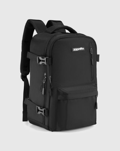 Černý kabinový batoh do letadla 40x25x15, polyester, Zagatto